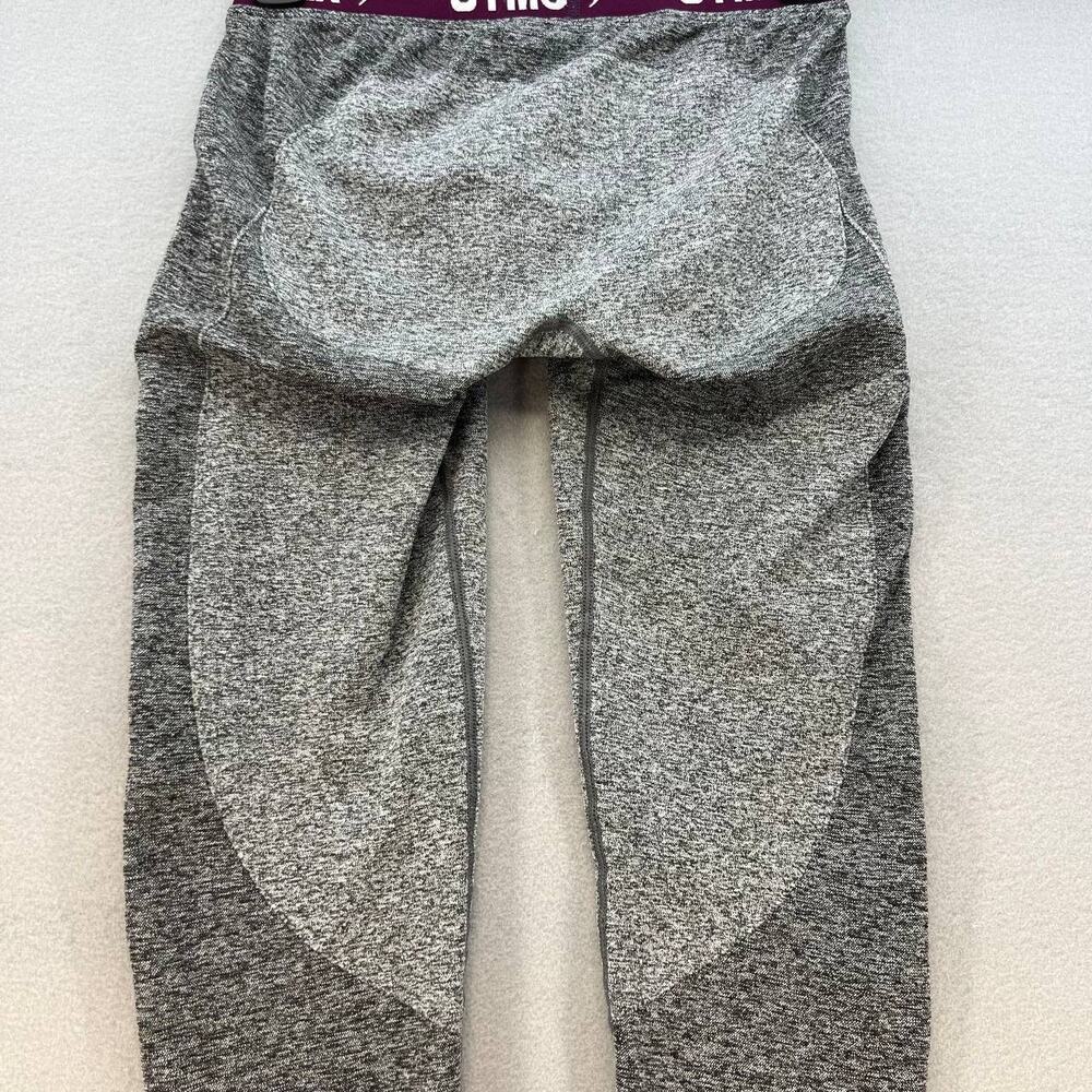 Gym Shark Leggings Women's Size Small Athleticwear Grey/Maroon Logo Low Rise - Picture 10 of 12